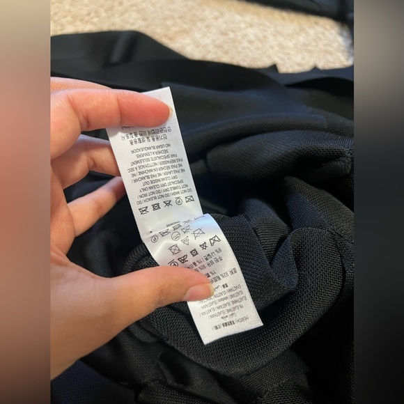 Ladies Black Anatori Long-sleeve Panelled Knit Gown, Size small - Picture 9 of 15